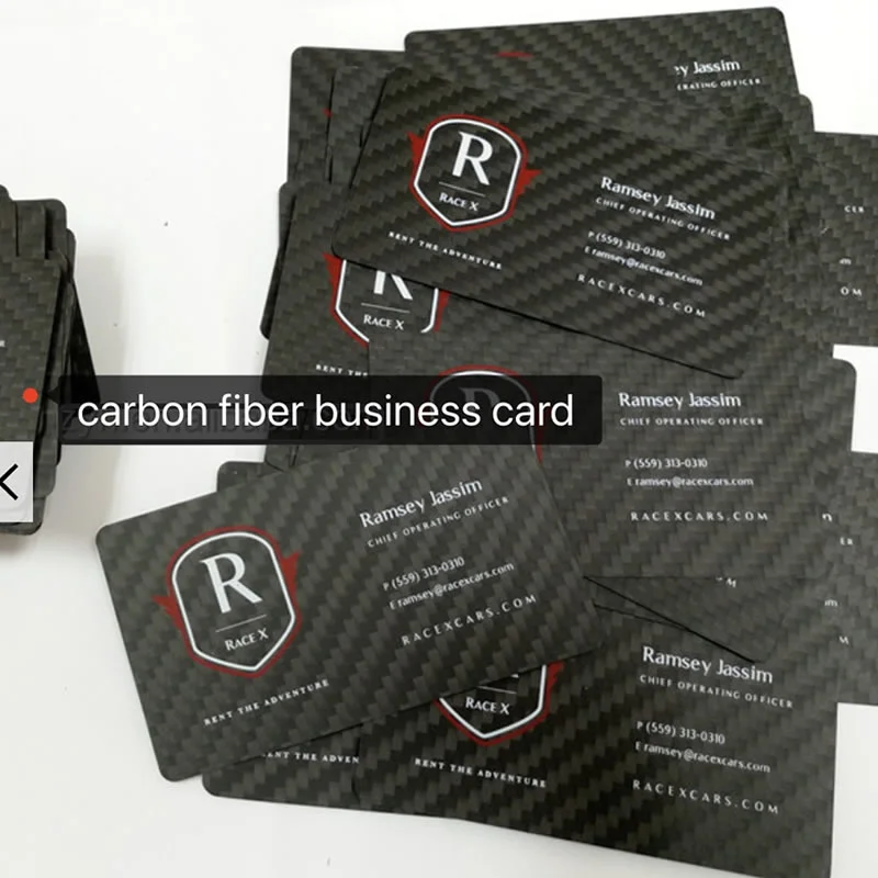 Crea il tuo biglietto da visita personalizzato in fibra di carbonio Portafoglio sottile con carta di credito da uomo d'affari