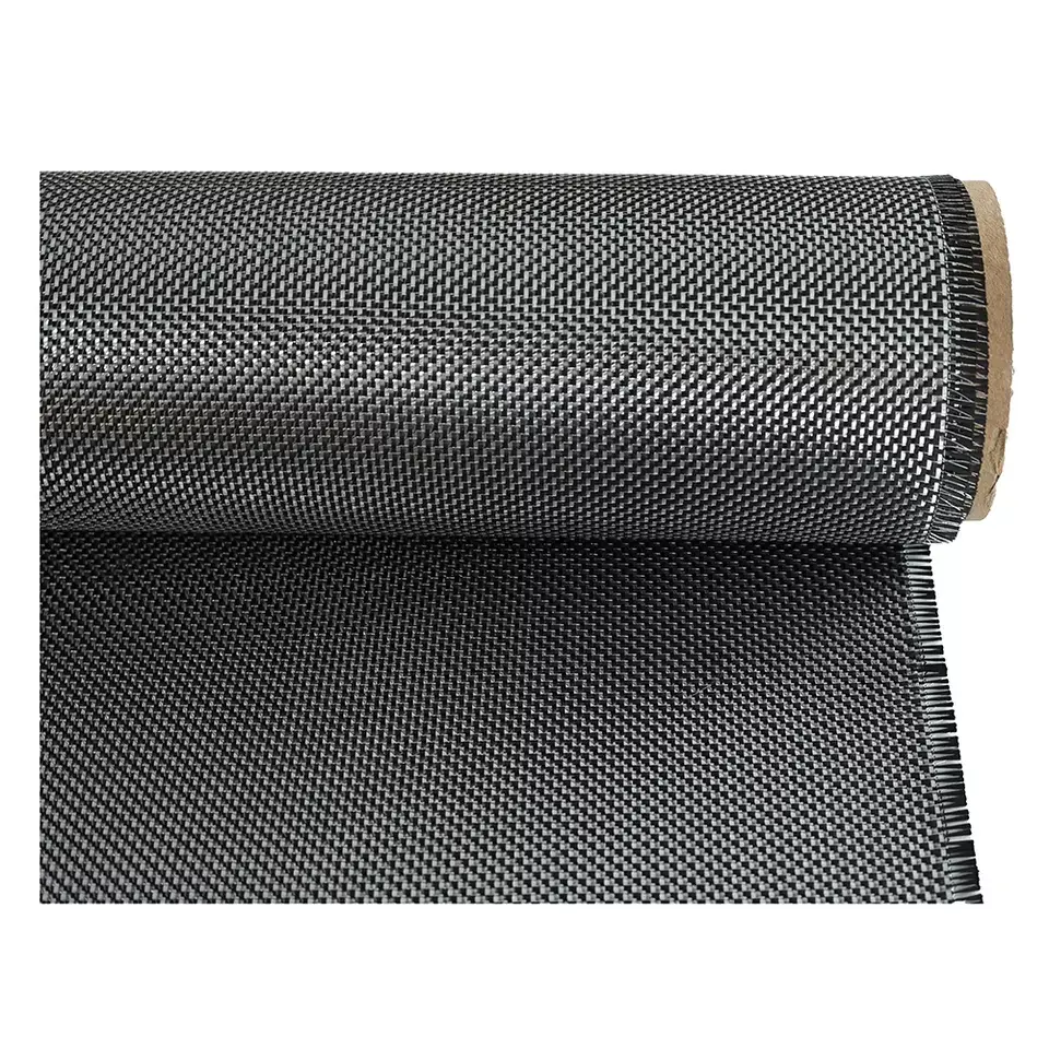 Rotlle de tela de fibra de carboni amb purpurina platejada