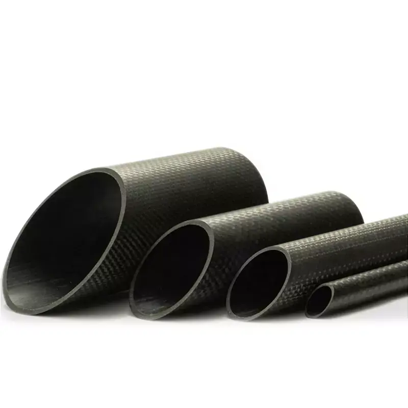  បំពង់មូល 3k Carbon Fiber Hollow Pipe