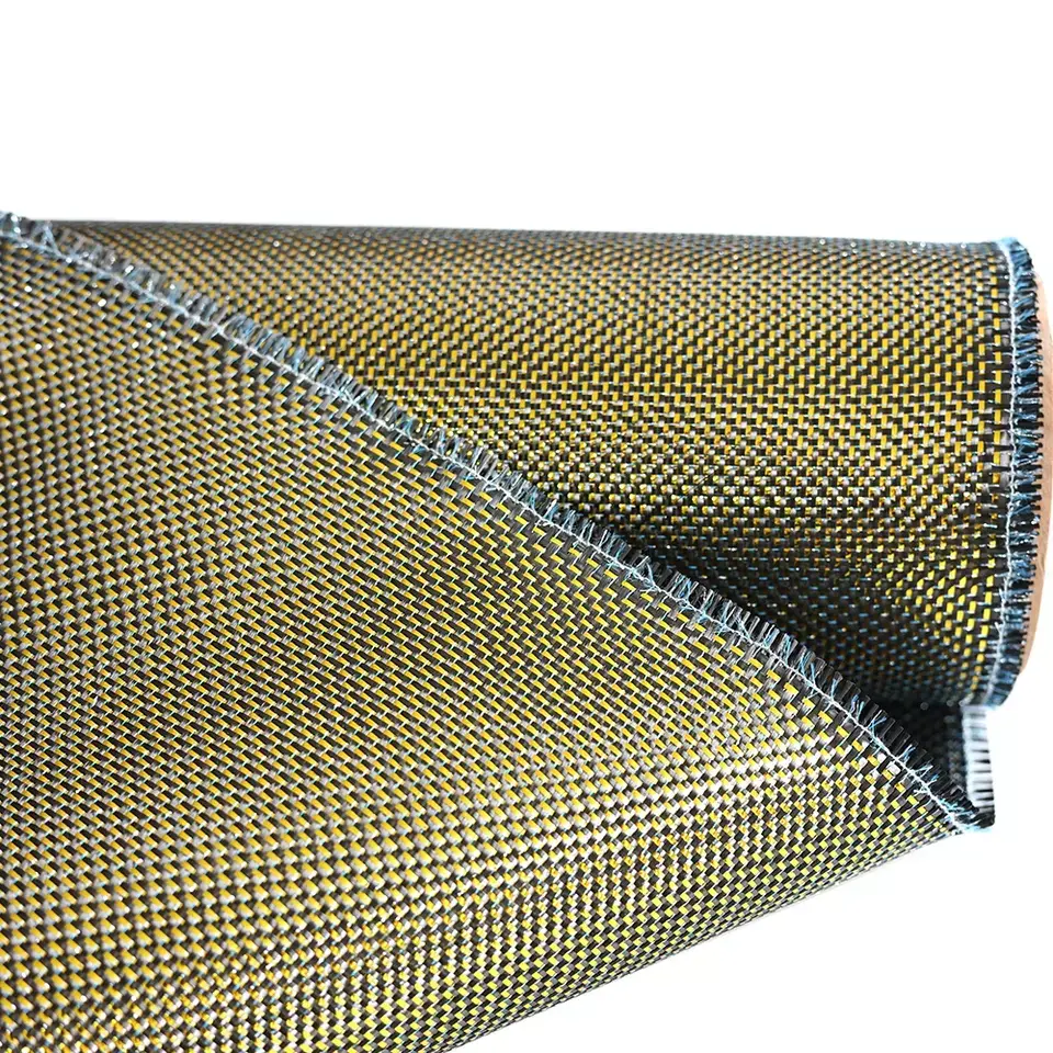 3K Gold glitter carbon fiber fabric
