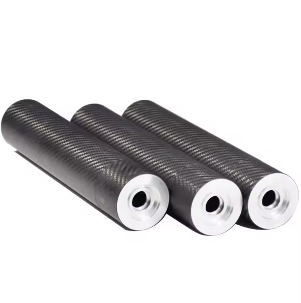 custom 3k twill plain glossy matte oem lightweight carbon fiber roller 