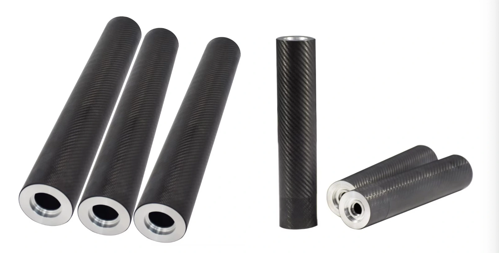 custom 3k twill plain glossy matte oem lightweight carbon fiber roller 